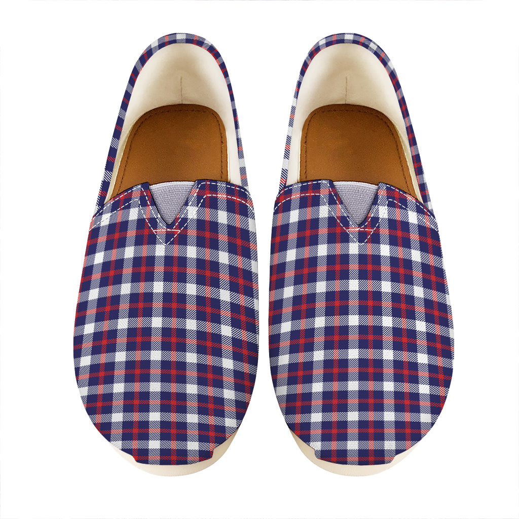 American Patriotic Plaid Print Casual Shoes