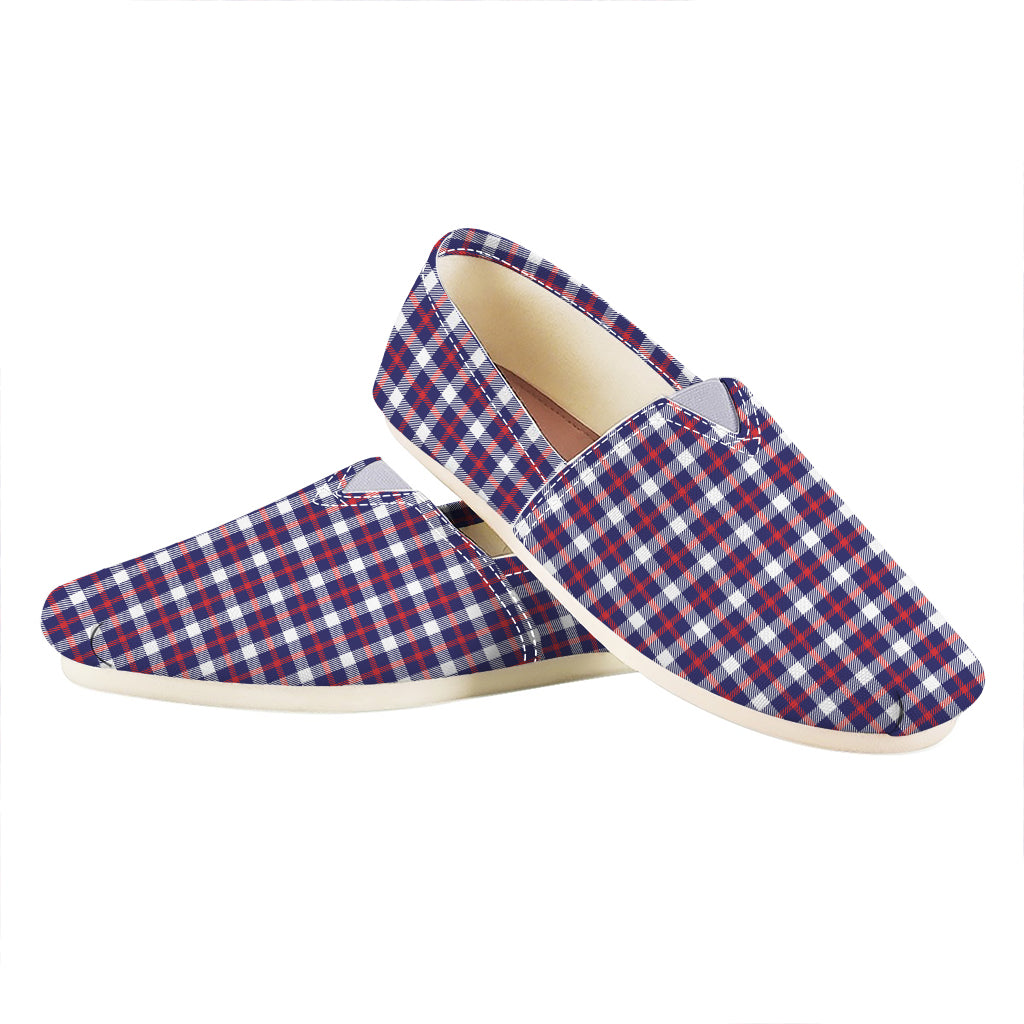 American Patriotic Plaid Print Casual Shoes