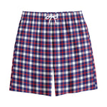 American Patriotic Plaid Print Cotton Shorts
