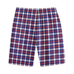 American Patriotic Plaid Print Cotton Shorts