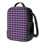 American Patriotic Plaid Print Crossbody Lunch Bag