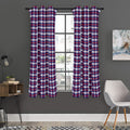 American Patriotic Plaid Print Grommet Curtain Panels