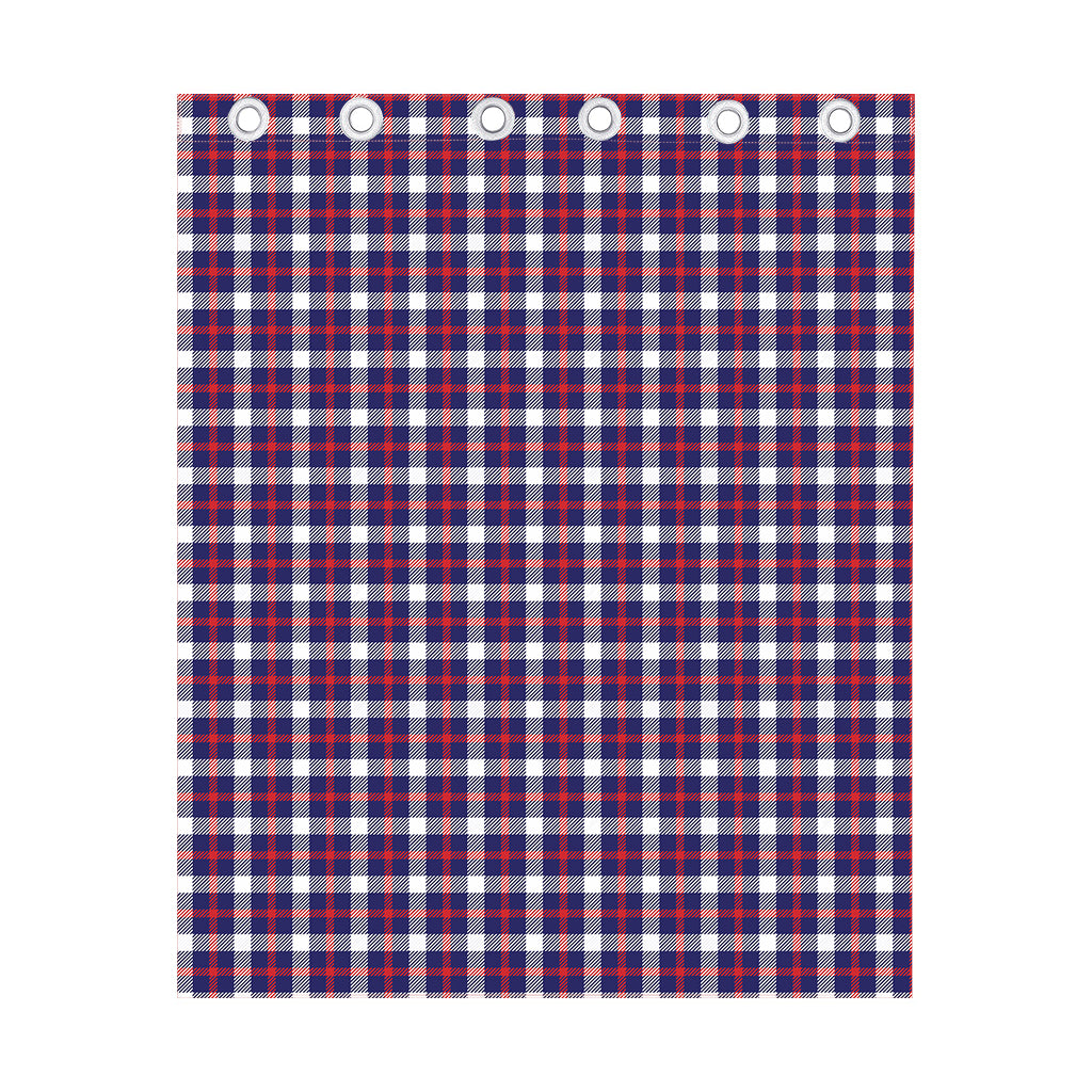 American Patriotic Plaid Print Curtain