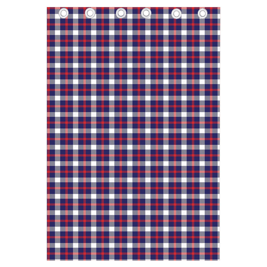American Patriotic Plaid Print Curtain