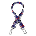 American Patriotic Plaid Print Dog Seat Belt