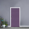 American Patriotic Plaid Print Door Sticker