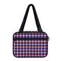 American Patriotic Plaid Print Double Strap Bible Bag