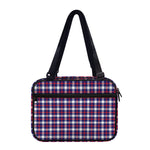 American Patriotic Plaid Print Double Strap Bible Bag