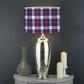 American Patriotic Plaid Print Drum Lamp Shade