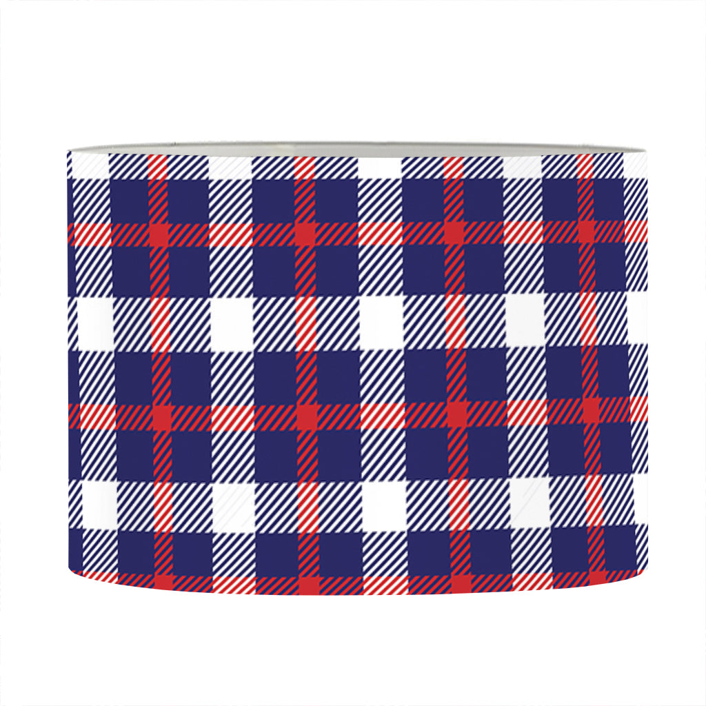 American Patriotic Plaid Print Drum Lamp Shade