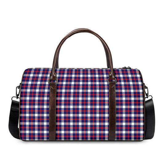 American Patriotic Plaid Print Duffle Bag