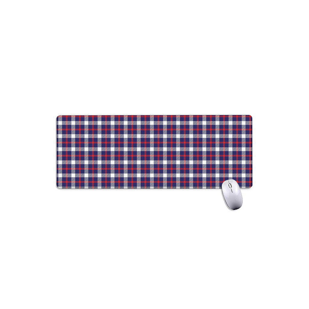 American Patriotic Plaid Print Extended Mouse Pad