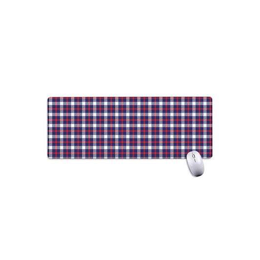 American Patriotic Plaid Print Extended Mouse Pad