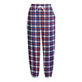 American Patriotic Plaid Print Fleece Lined Knit Pants