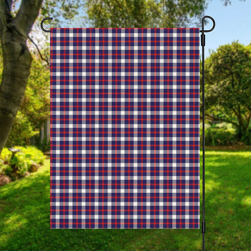 American Patriotic Plaid Print Garden Flag