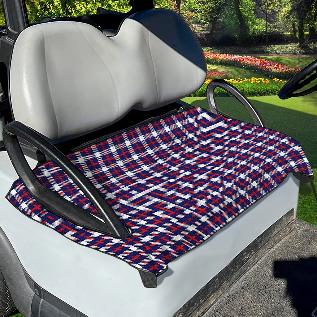 American Patriotic Plaid Print Golf Cart Seat Cover