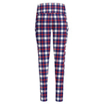 American Patriotic Plaid Print High-Waisted Pocket Leggings