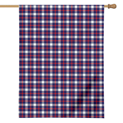 American Patriotic Plaid Print House Flag