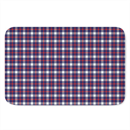 American Patriotic Plaid Print Indoor Door Mat