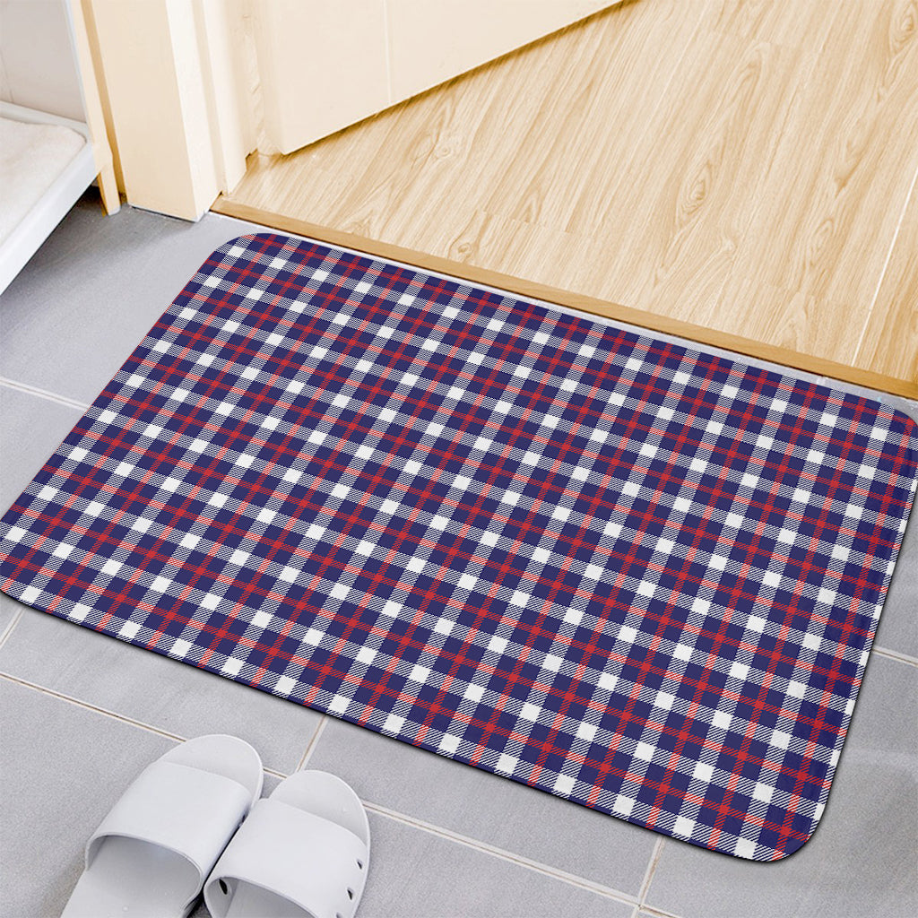 American Patriotic Plaid Print Indoor Door Mat