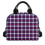 American Patriotic Plaid Print Insulated Lunch Bag