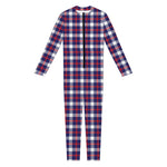 American Patriotic Plaid Print Jumpsuit