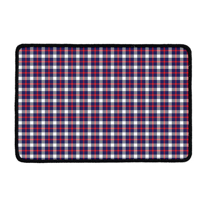 American Patriotic Plaid Print Kitchen Mat