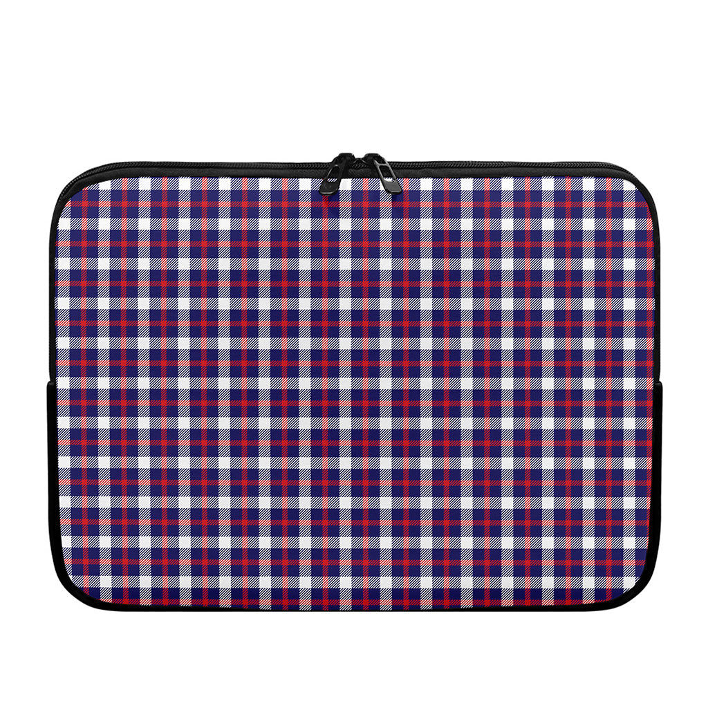 American Patriotic Plaid Print Laptop Sleeve