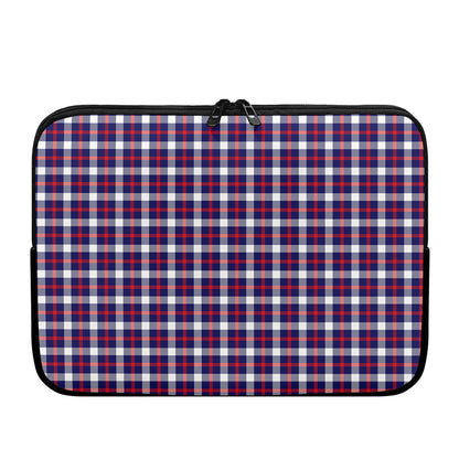 American Patriotic Plaid Print Laptop Sleeve