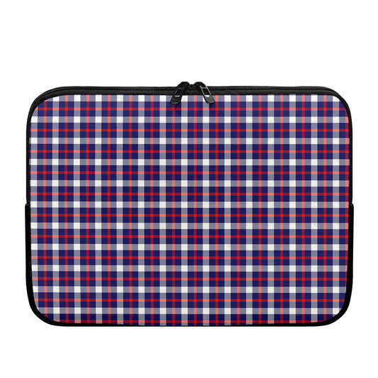American Patriotic Plaid Print Laptop Sleeve