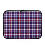 American Patriotic Plaid Print Laptop Sleeve