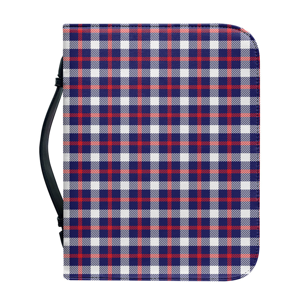 American Patriotic Plaid Print Leather Bible Cover