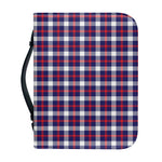 American Patriotic Plaid Print Leather Bible Cover