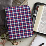 American Patriotic Plaid Print Leather Bible Cover