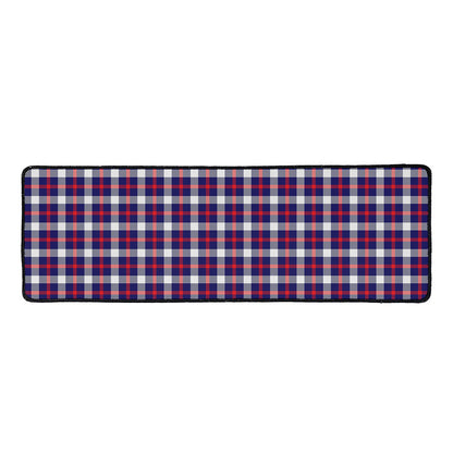 American Patriotic Plaid Print Long Kitchen Mat