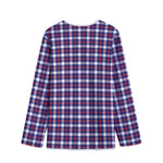 American Patriotic Plaid Print Long Sleeve Short Coat