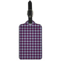 American Patriotic Plaid Print Luggage Tag