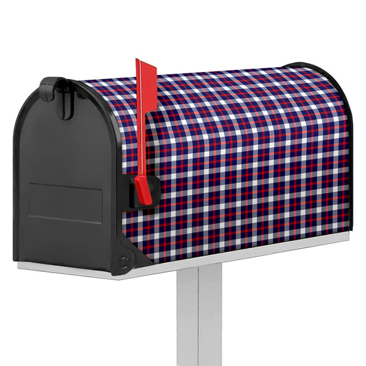 American Patriotic Plaid Print Mailbox Cover