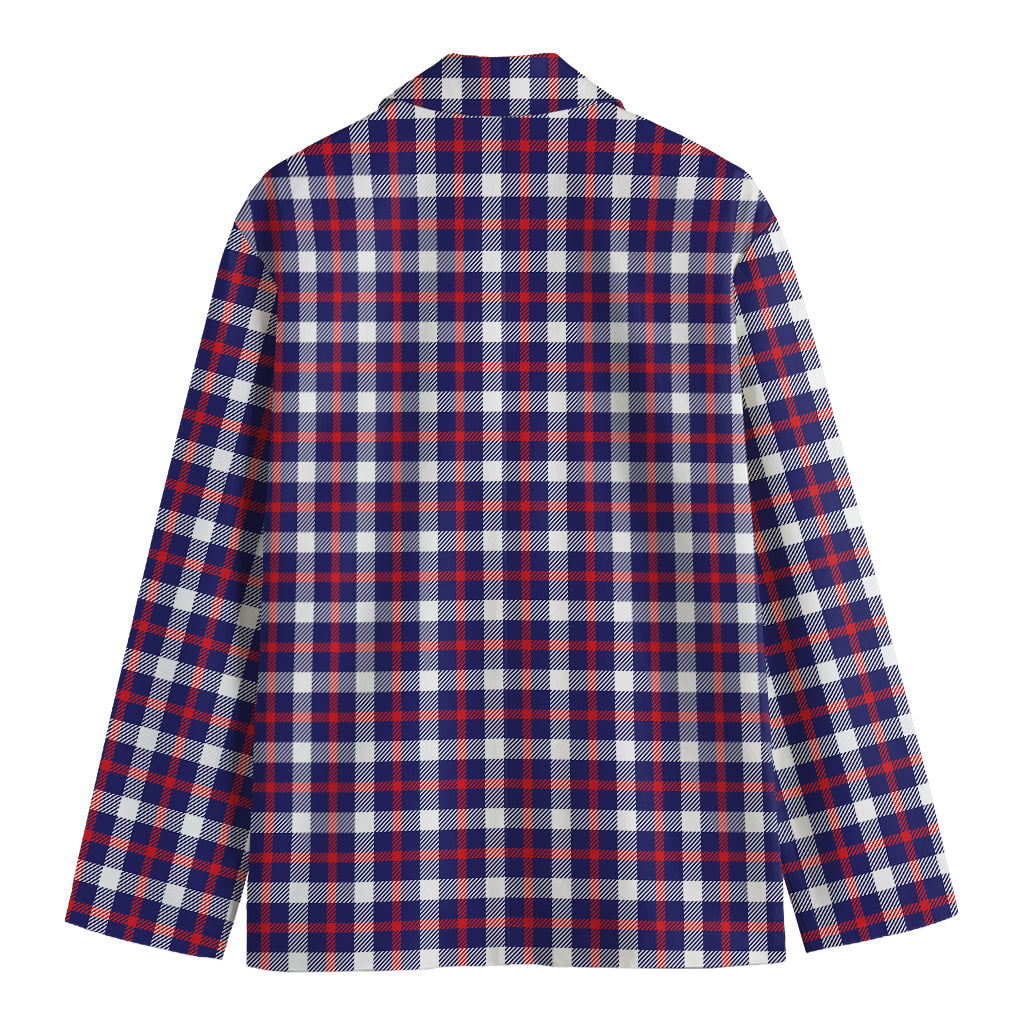 American Patriotic Plaid Print Men's Blazer