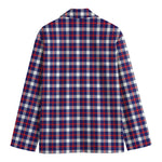 American Patriotic Plaid Print Men's Blazer
