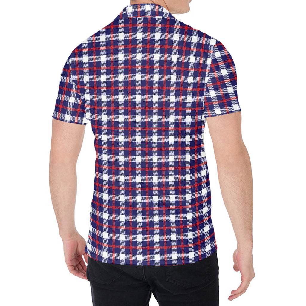 American Patriotic Plaid Print Men's Shirt
