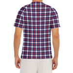 American Patriotic Plaid Print Men's Short Sleeve Rash Guard
