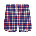 American Patriotic Plaid Print Men's Athletic Shorts