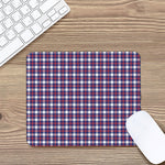 American Patriotic Plaid Print Mouse Pad