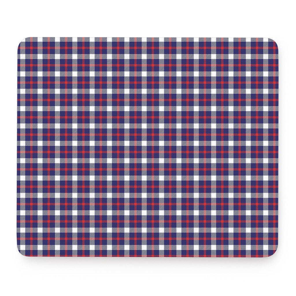American Patriotic Plaid Print Mouse Pad