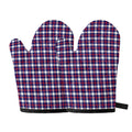 American Patriotic Plaid Print Oven Mitts