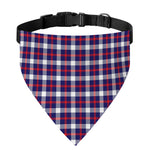 American Patriotic Plaid Print Over The Collar Dog Bandana