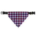 American Patriotic Plaid Print Over The Collar Dog Bandana