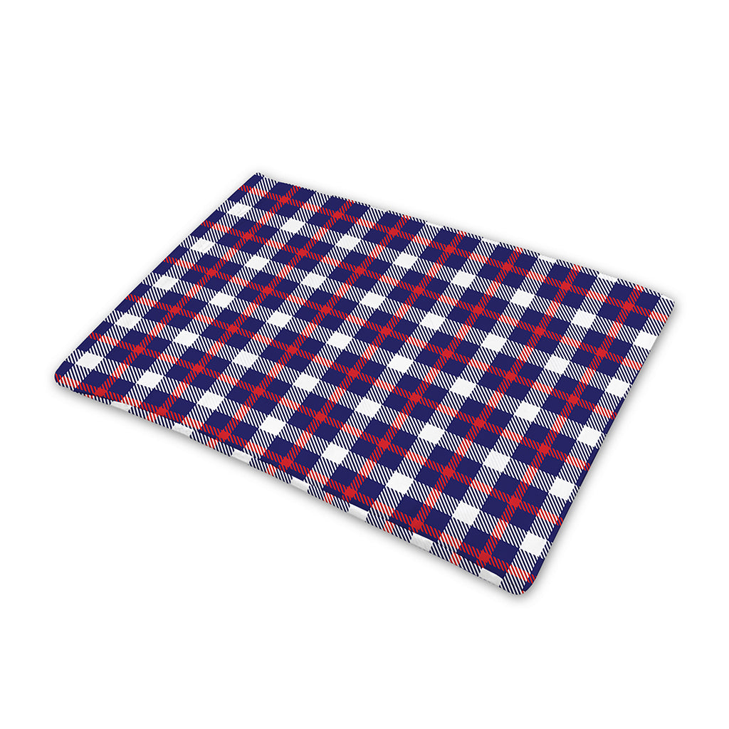 American Patriotic Plaid Print Pet Cooling Mat Cover
