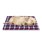 American Patriotic Plaid Print Pet Cooling Mat Cover